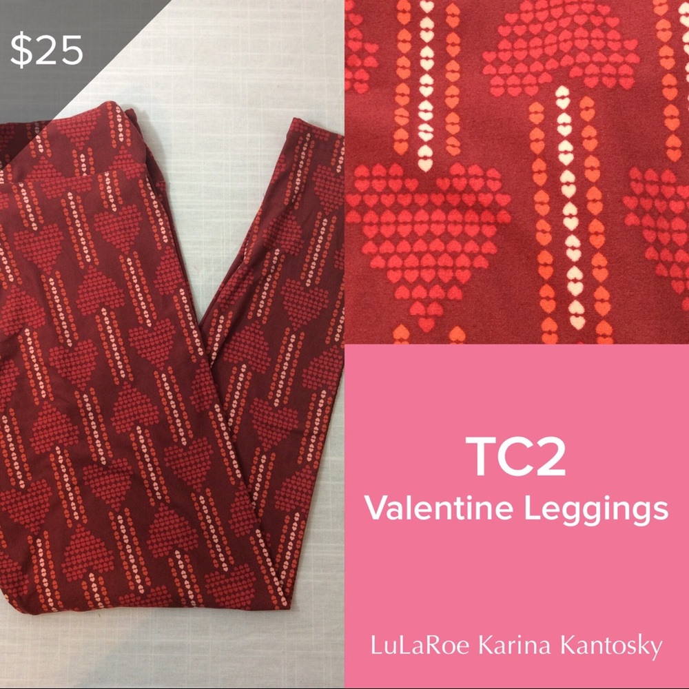 LuLaRoe TC2 Valentine leggings